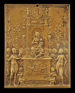 Madonna col Bambino in trono con santi, fine XV - inizio XVI secolo da Moderno