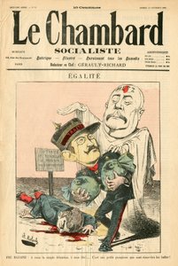 Copertina di "Le Chambard socialiste", satirico a colori da Moloch