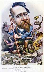 Dr. Calmette - Caricatura di Moloch, in "Chanteclair", Feb. 1909