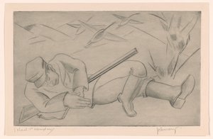 Cacciatore dormiente da Mommie Schwarz (signed by artist)