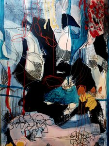 Strati astratti blu intenso da Monika Riethmueller