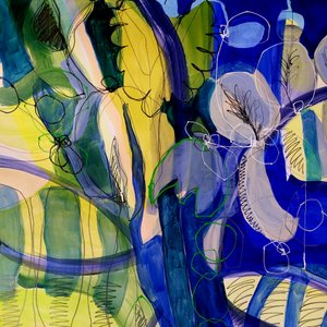Fiori astratti dai colori vivaci