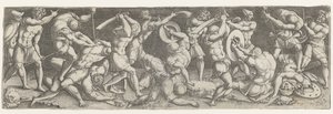Combattimento tra soldati romani da Monogrammist AC