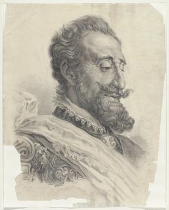 Testa di uomo con barba, verso destra da Monogrammist AC