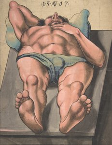 Nudo Maschile Disteso su un Tavolo