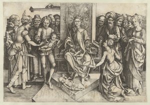 Il giudizio di Salomone da Monogrammist BM