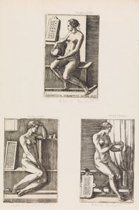 Aritmetica, da Le Sette Arti Liberali, tavola 4, 1544 da Monogrammist B