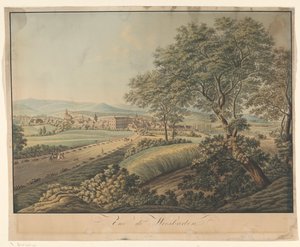 Veduta di Wiesbaden da Monogrammist DS (graveur)