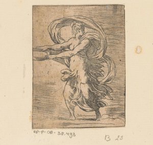 Giovane donna con vassoio