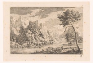 Paesaggio montano con fiume da Monogrammist MEG