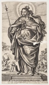 Vergine Maria con corona e scettro da Monogrammist s.W.