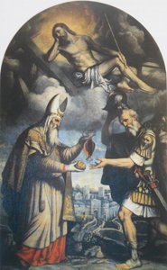 Melchisedec offre pane e vino al patriarca Abramo da Moretto da Brescia