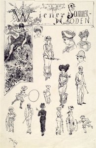 Tipi viennesi 1880 (Mode estive viennesi) da Moritz Ledeli