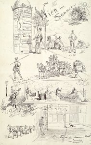 Tipi viennesi 1885 (Vienna in estate) da Moritz Ledeli