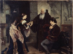 Il matrimonio di Romeo e Giulietta. Scena ispirata alla pièce teatrale di William Shakespeare (1564-1616). da Moritz Ludwig von Schwind