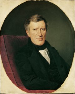 Franz Grillparzer, il più famoso drammaturgo austriaco... (olio su cartone) da Moritz Michael Daffinger
