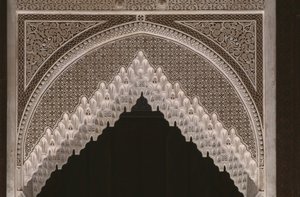 Kasbah di Thamiel glaoui, stucco, dettaglio (ceramica) da Moroccan School