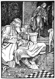 Re Canuto e il Conte Ulf litigano per gli scacchi, Roskilde, Danimarca, 1026 1913