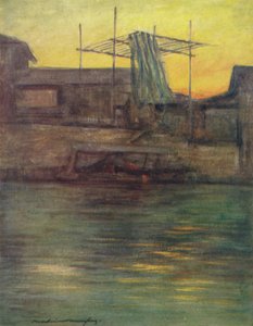 Un canale secondario, Osaka, c. 1887, 1901 da Mortimer L Menpes