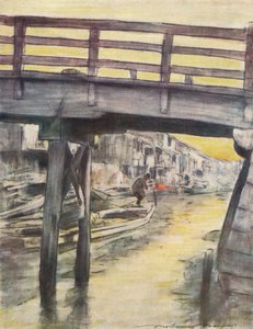 Un canale a Osaka da Mortimer L Menpes