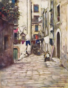 Una strada a Napoli, 1903 da Mortimer L Menpes