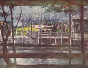 Un giardino di glicine, c1887 da Mortimer L Menpes