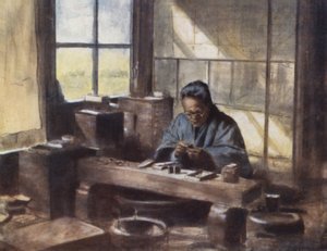 Un lavoratore di cloisonné da Mortimer Ludington Menpes