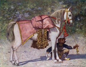 Un famoso cavallo condotto nel seguito del Rao di Cutch da Mortimer Ludington Menpes