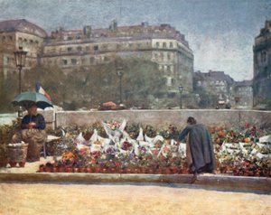 Un mercato dei fiori da Mortimer Ludington Menpes
