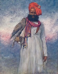 Un falconiere di Rajgarh da Mortimer Ludington Menpes