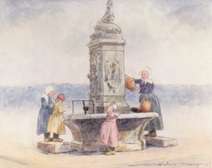 Alla fontana, Concarneau da Mortimer Ludington Menpes