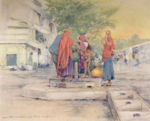 Vicino alla Fontana, Jeypore, 1905 da Mortimer Ludington Menpes