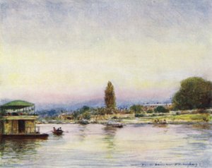 Hampton Court, dal fiume da Mortimer Ludington Menpes