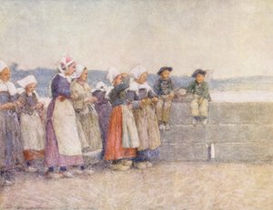 In attesa della flotta peschereccia, Concarneau da Mortimer Ludington Menpes