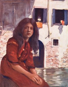 Bambini del mondo: Italiano, su una gondola da Mortimer Ludington Menpes