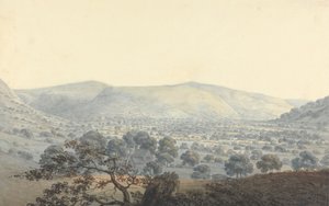 Vista lontana di Llandrillo da Moses Griffith