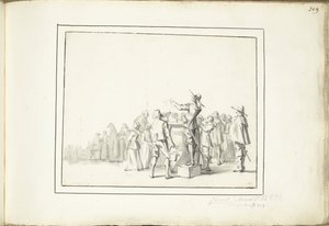 Banditore in una piazza del mercato da Moses Ter Borch