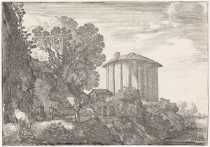 Paesaggio con il tempio di Vesta da Moyses van Wtenbrouck