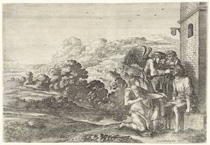 Tobia guarisce la cecità di suo padre (serie: La storia di Tobia) da Moyses van Wtenbrouck