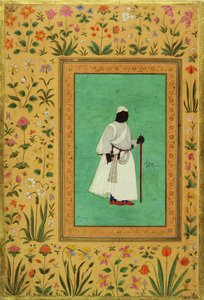 Malik Ambar (1548-1626) di Ahmadnager, c.1605-27 da Mughal School
