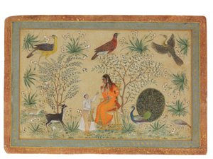 Nobile donna in un giardino, c.1740 da Mughal School