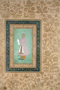 Ritratto di Murtaza Khan che tiene una pergamena, c.1610 da Mughal School