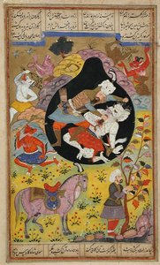 Rustam uccide il Div Bianco, 1608