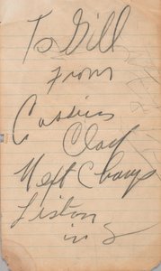 Autografo scritto da Cassius Clay, 1963 da Muhammad Ali