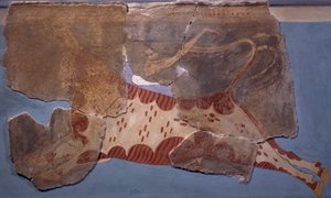 Scena di corrida, affresco dal Palazzo di Tirinto, Civiltà micenea da Mycenaean