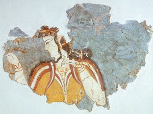 Dama di corte, affresco dal Palazzo di Micene, Civiltà micenea