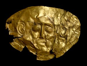 Arte micenea: maschera funeraria d