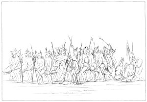 Danza del cane dei Sioux, 1841 da Myers and Co