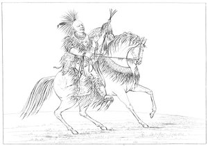 Keokuk a cavallo, Rock Island, Alto Mississippi, 1841 da Myers and Co