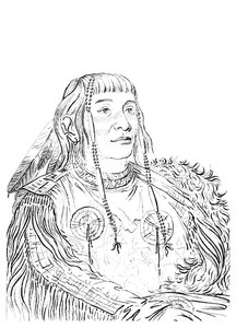 Ritratto di un uomo nativo americano, 1841 da Myers and Co